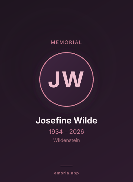 Memorial portrait of Josefine Wilde
