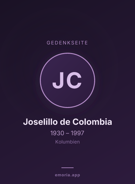 Gedenkportrait von Joselillo de Colombia