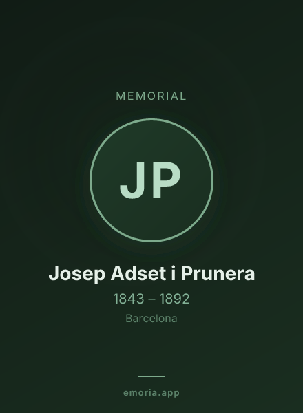 Memorial portrait of Josep Adset i Prunera