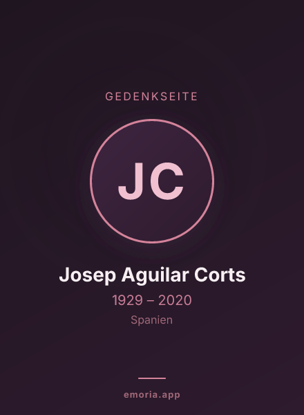 Gedenkportrait von Josep Aguilar Corts