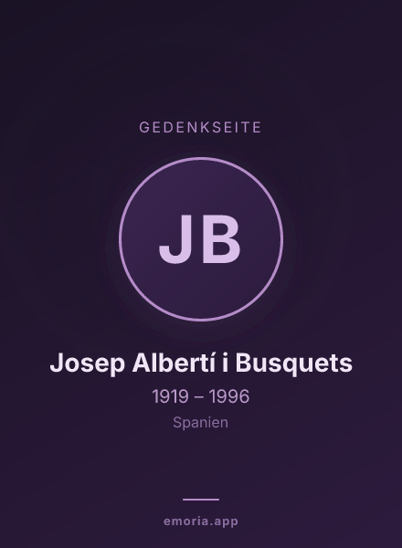 Gedenkportrait von Josep Albertí i Busquets