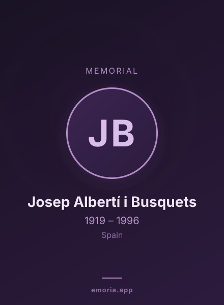Memorial portrait of Josep Albertí i Busquets