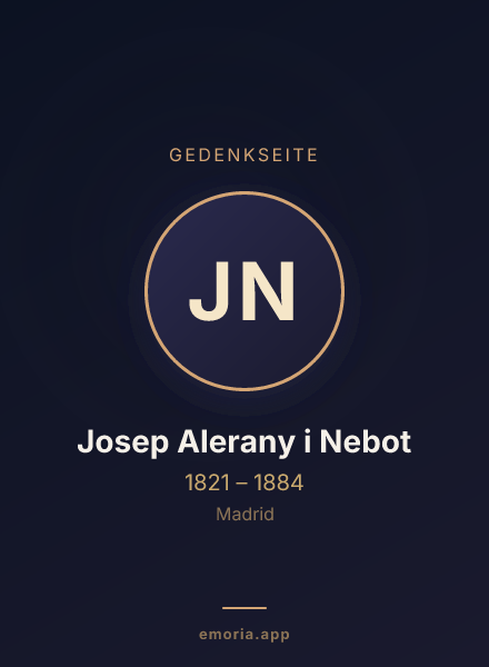 Gedenkportrait von Josep Alerany i Nebot