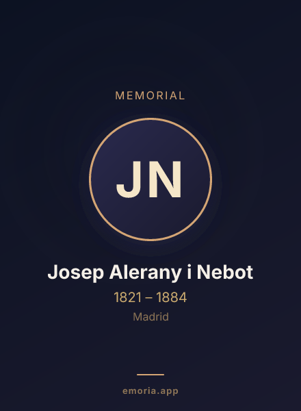 Memorial portrait of Josep Alerany i Nebot