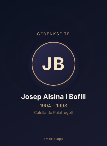 Gedenkportrait von Josep Alsina i Bofill