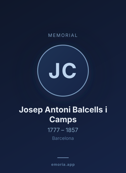 Memorial portrait of Josep Antoni Balcells i Camps