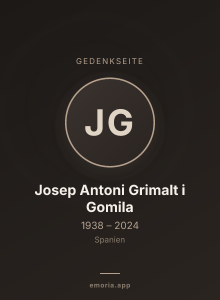 Gedenkportrait von Josep Antoni Grimalt i Gomila
