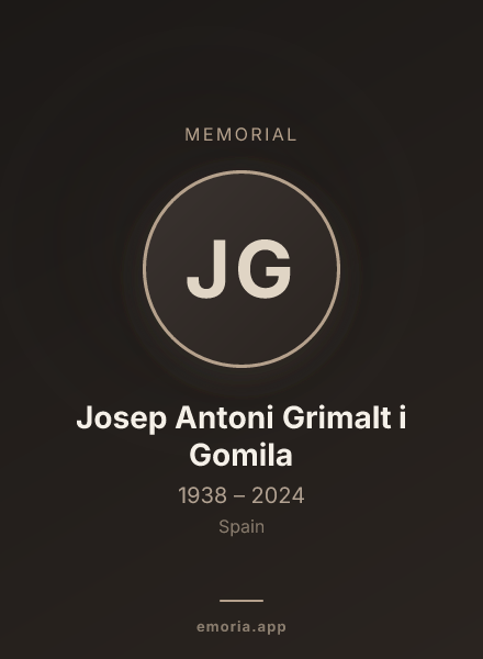 Memorial portrait of Josep Antoni Grimalt i Gomila
