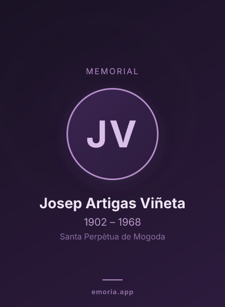 Memorial portrait of Josep Artigas Viñeta