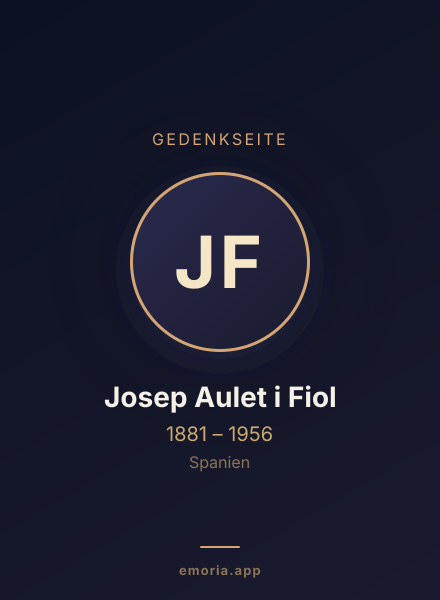 Gedenkportrait von Josep Aulet i Fiol