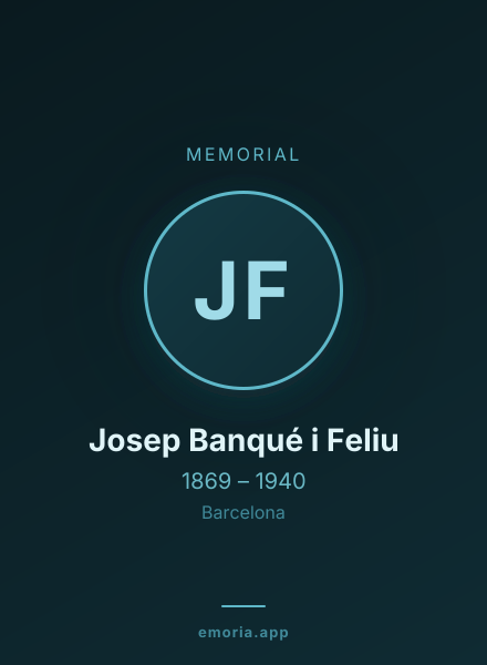 Memorial portrait of Josep Banqué i Feliu