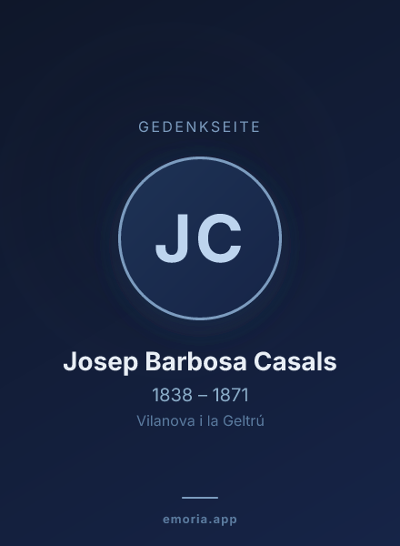 Gedenkportrait von Josep Barbosa Casals