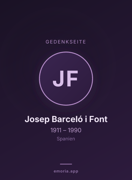 Gedenkportrait von Josep Barceló i Font