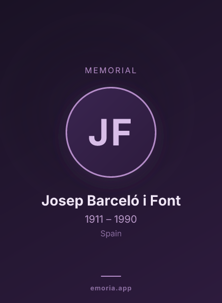 Memorial portrait of Josep Barceló i Font