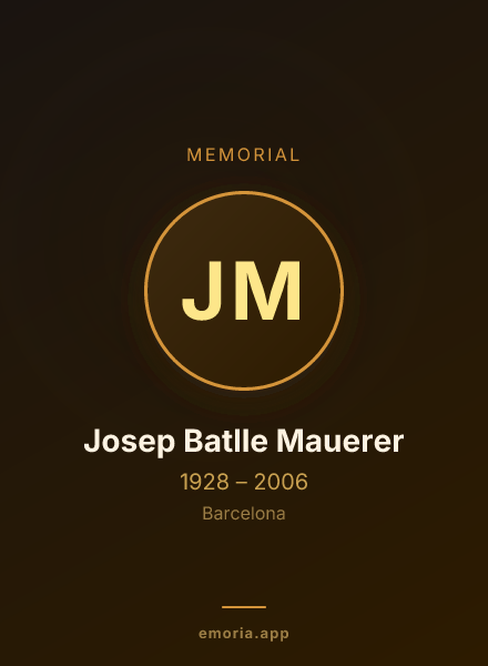 Memorial portrait of Josep Batlle Mauerer