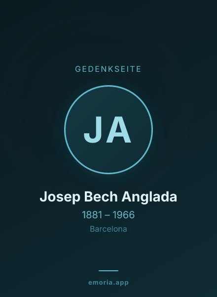 Gedenkportrait von Josep Bech Anglada