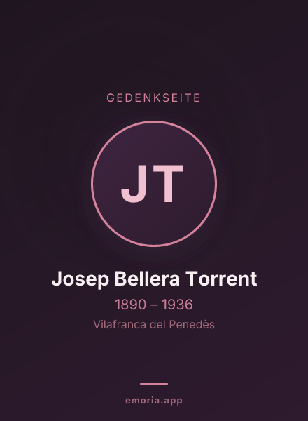 Gedenkportrait von Josep Bellera Torrent