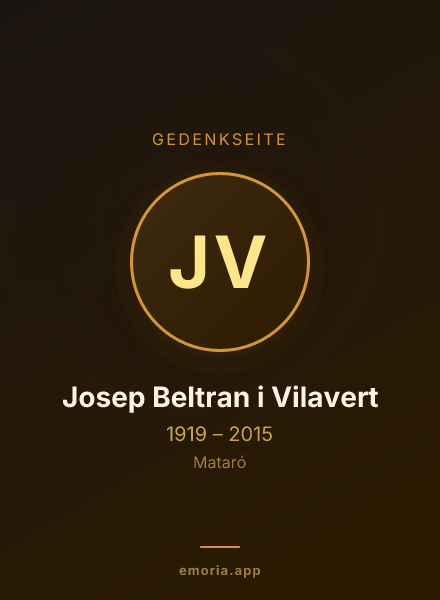 Gedenkportrait von Josep Beltran i Vilavert
