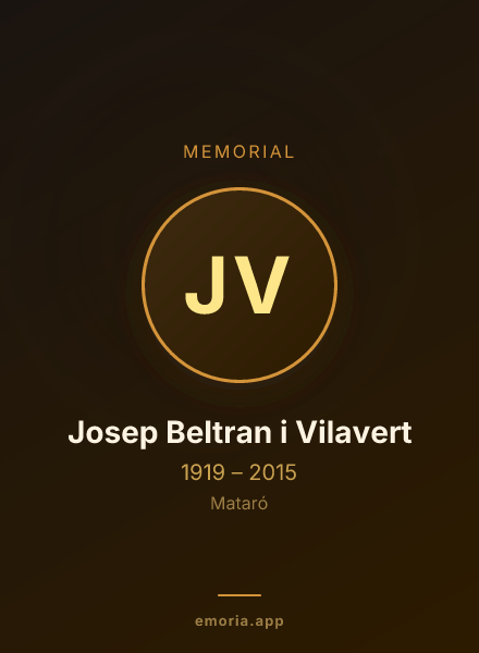 Memorial portrait of Josep Beltran i Vilavert
