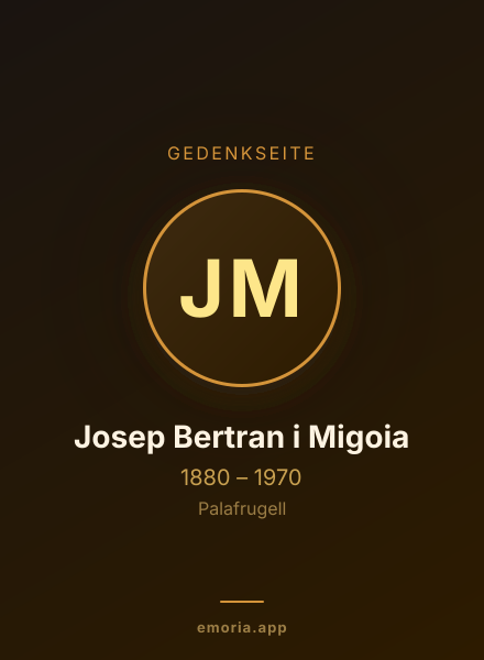 Gedenkportrait von Josep Bertran i Migoia