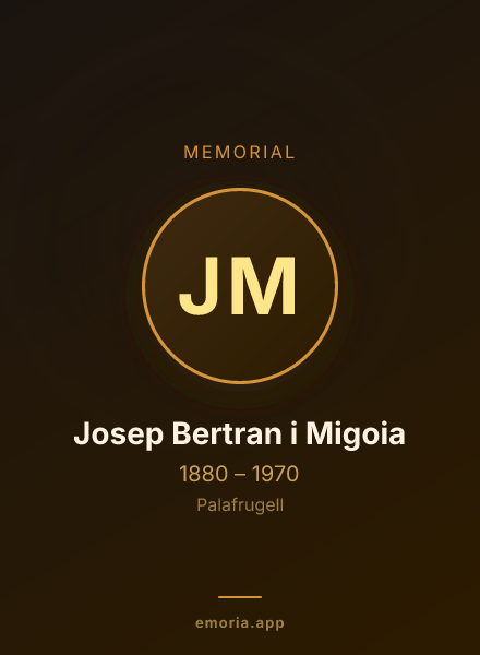 Memorial portrait of Josep Bertran i Migoia
