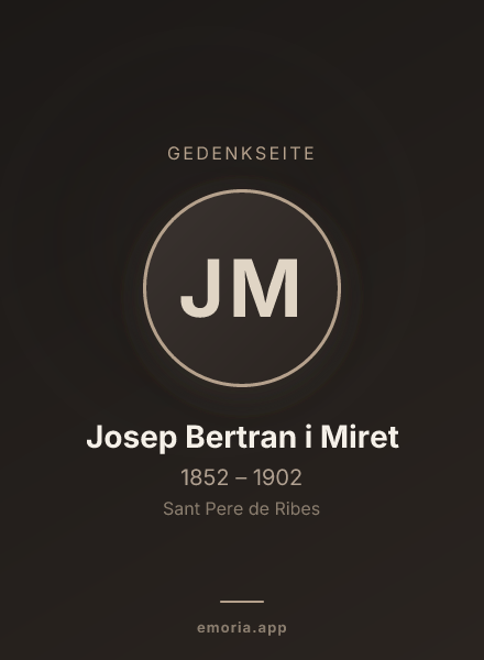 Gedenkportrait von Josep Bertran i Miret