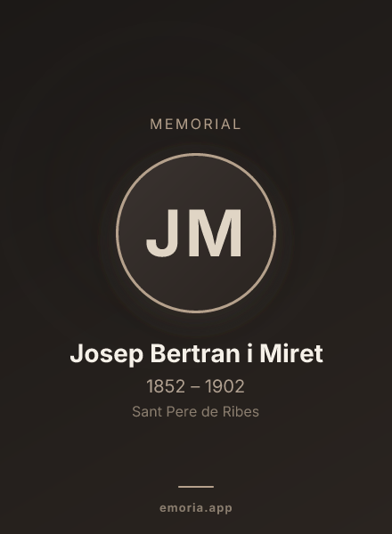 Memorial portrait of Josep Bertran i Miret