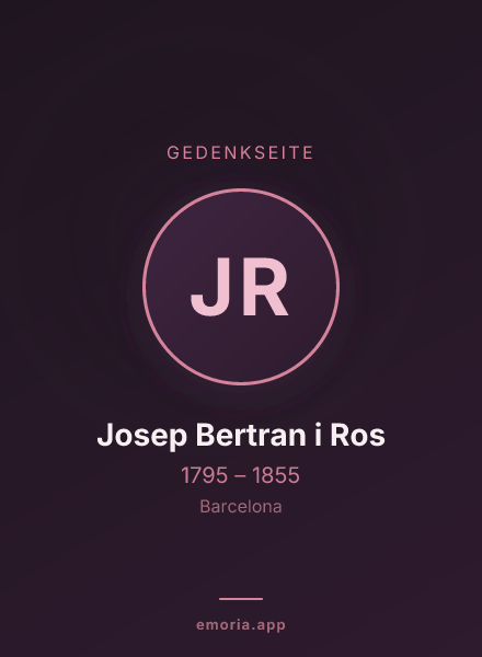 Gedenkportrait von Josep Bertran i Ros