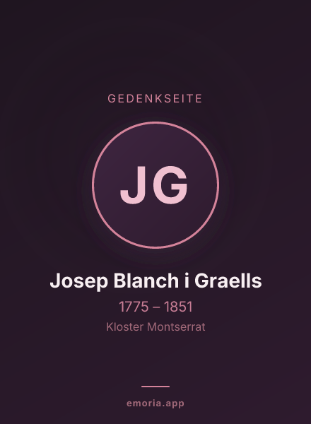 Gedenkportrait von Josep Blanch i Graells