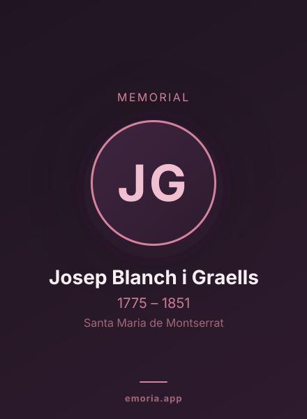 Memorial portrait of Josep Blanch i Graells