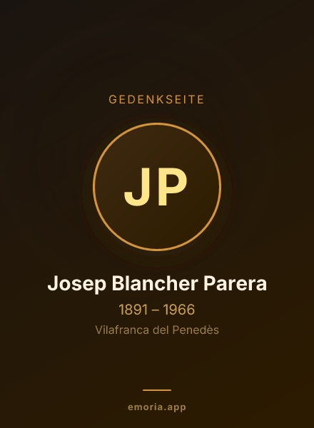 Gedenkportrait von Josep Blancher Parera