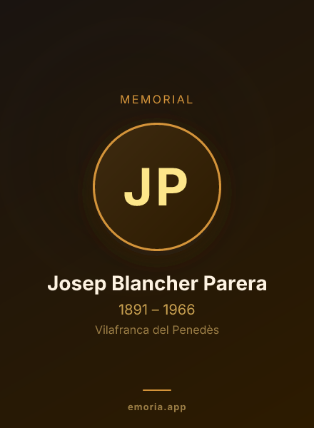 Memorial portrait of Josep Blancher Parera