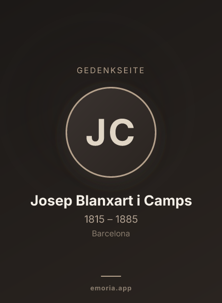 Gedenkportrait von Josep Blanxart i Camps