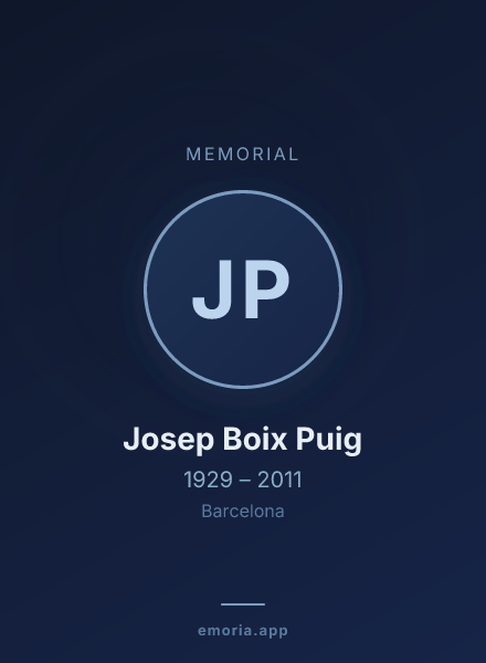 Memorial portrait of Josep Boix Puig