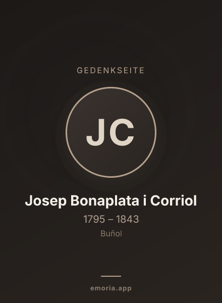 Gedenkportrait von Josep Bonaplata i Corriol