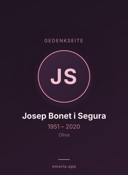 Gedenkportrait von Josep Bonet i Segura