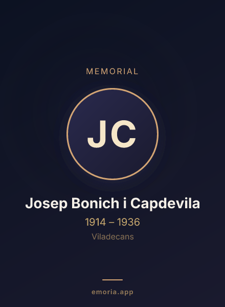 Memorial portrait of Josep Bonich i Capdevila