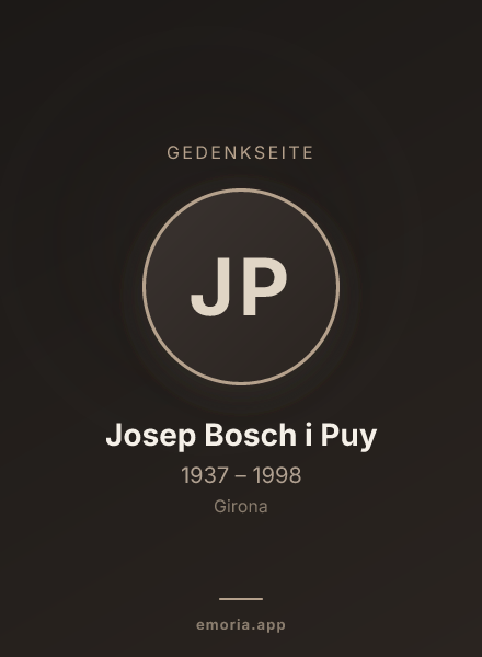 Gedenkportrait von Josep Bosch i Puy