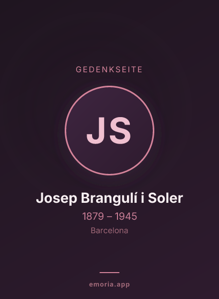 Gedenkportrait von Josep Brangulí i Soler