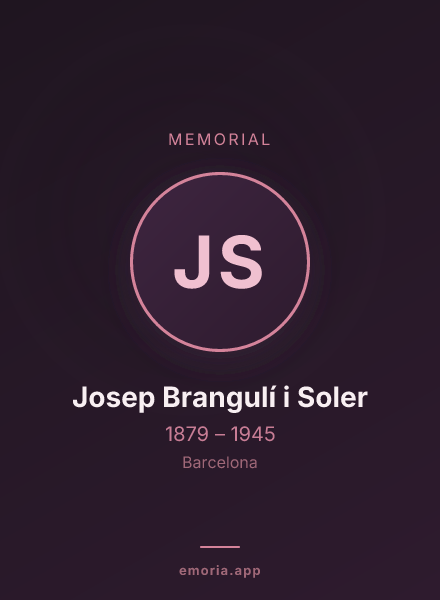 Memorial portrait of Josep Brangulí i Soler