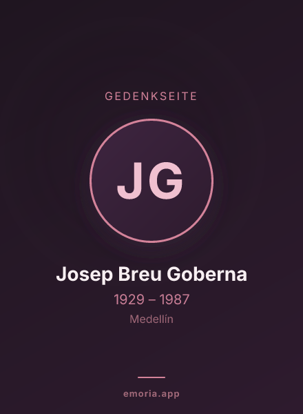 Gedenkportrait von Josep Breu Goberna