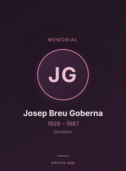 Memorial portrait of Josep Breu Goberna