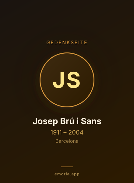 Gedenkportrait von Josep Brú i Sans