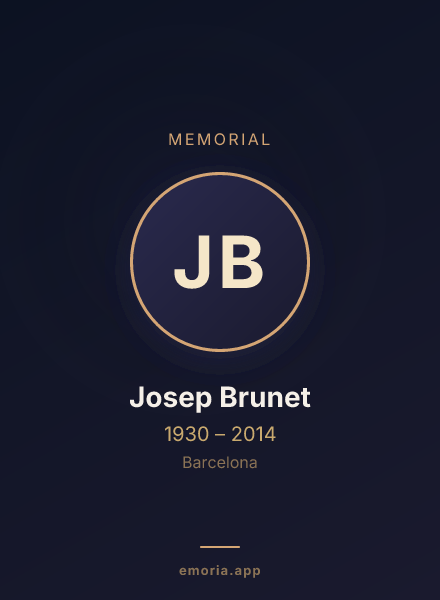 Memorial portrait of Josep Brunet