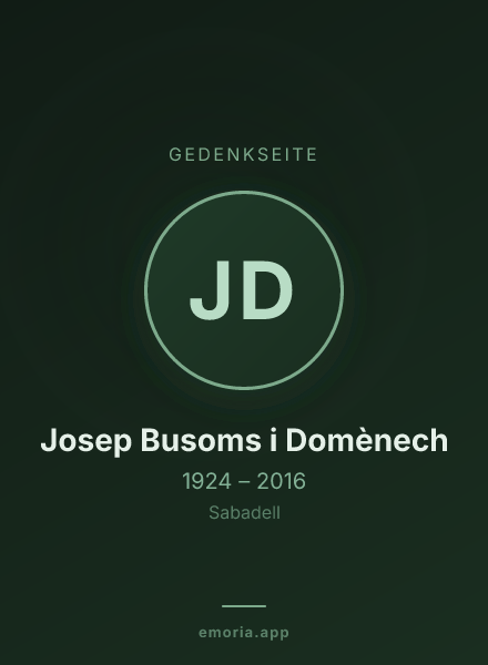 Gedenkportrait von Josep Busoms i Domènech