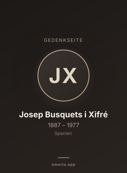 Gedenkportrait von Josep Busquets i Xifré