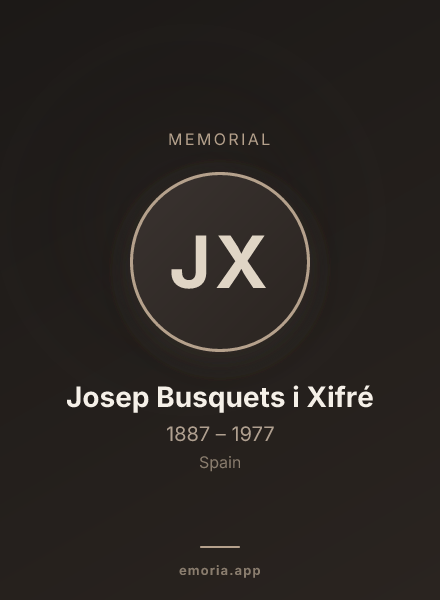 Memorial portrait of Josep Busquets i Xifré