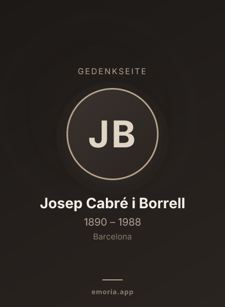 Gedenkportrait von Josep Cabré i Borrell