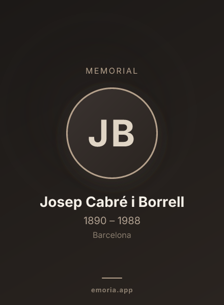 Memorial portrait of Josep Cabré i Borrell