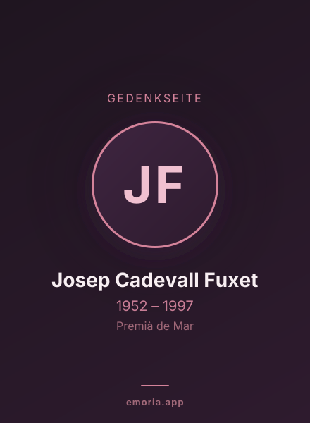 Gedenkportrait von Josep Cadevall Fuxet